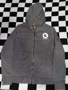 Carhartt Force Slightly Fitted Zip-Up Hoodie Gray Size S (4-6)